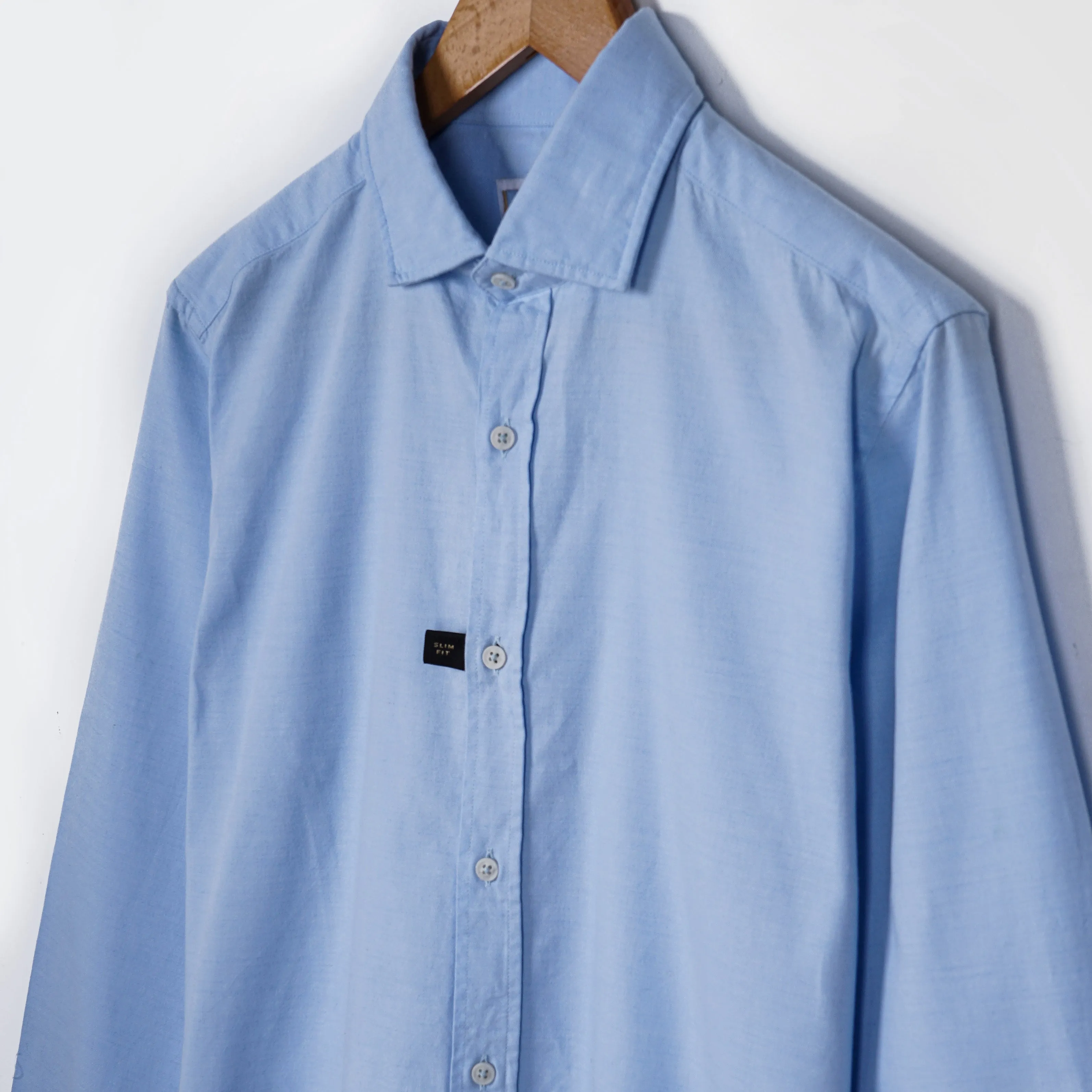 Original Massimo Dutti - Light Blue Slim Fit Shirt