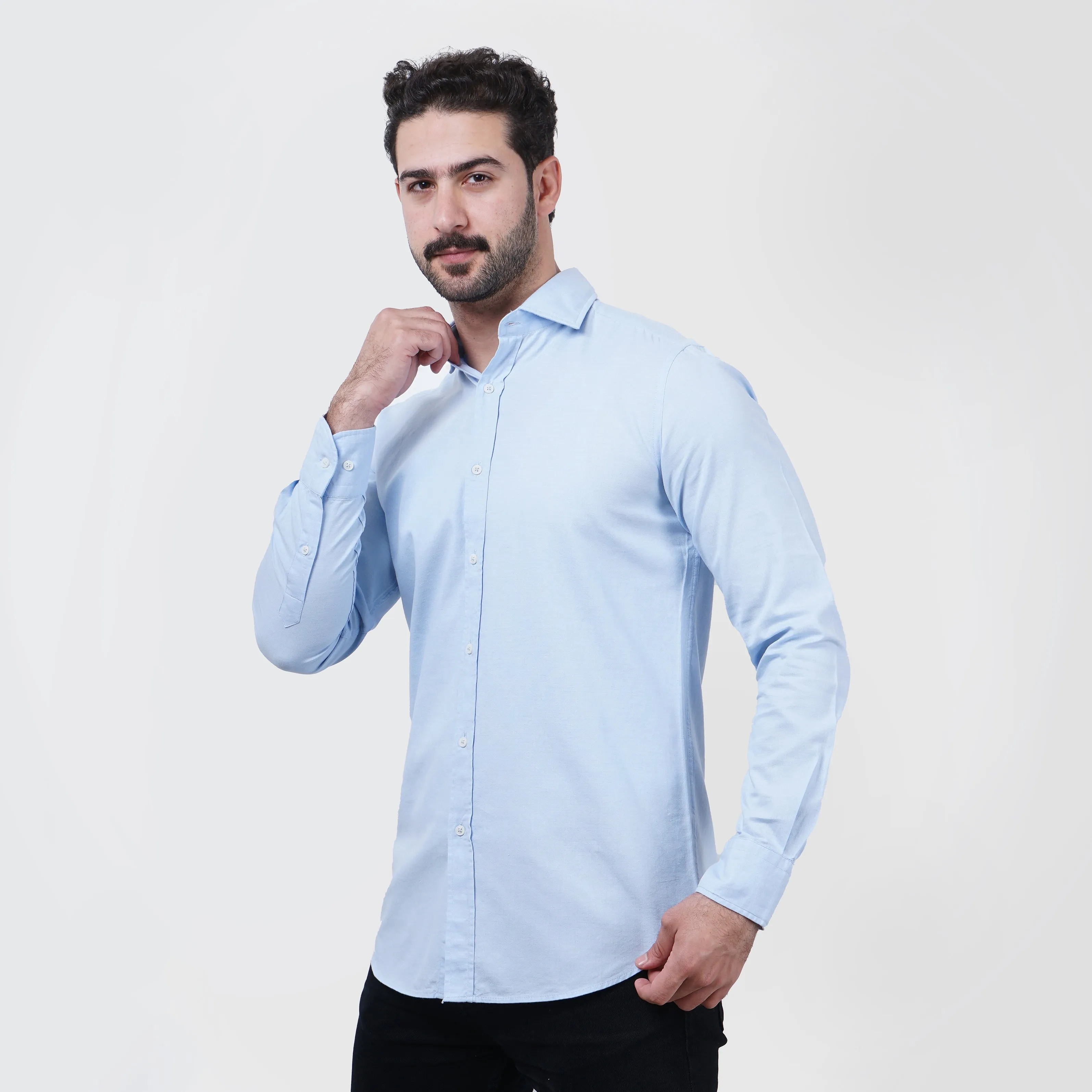 Original Massimo Dutti - Light Blue Slim Fit Shirt