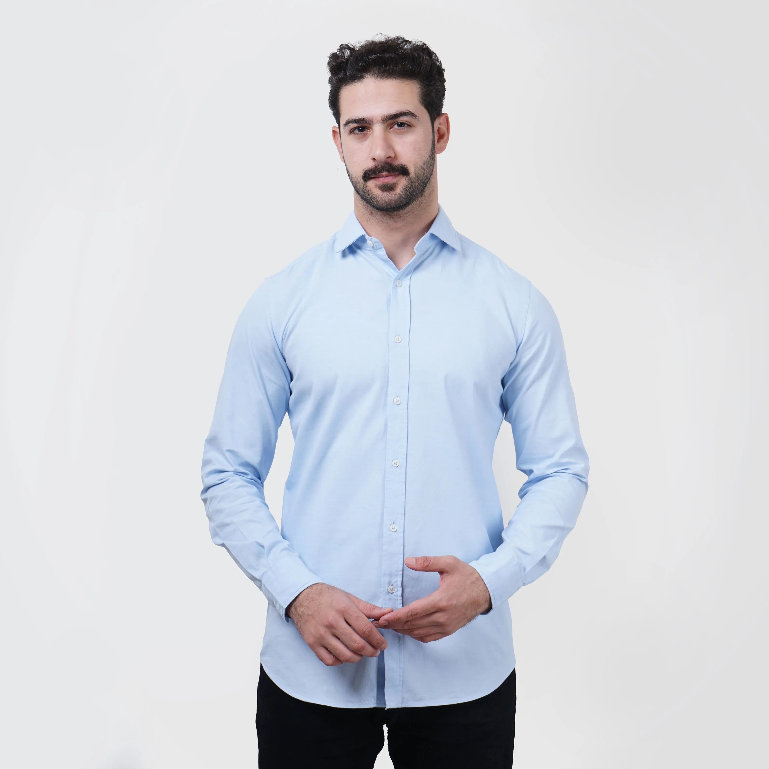 Original Massimo Dutti - Light Blue Slim Fit Shirt