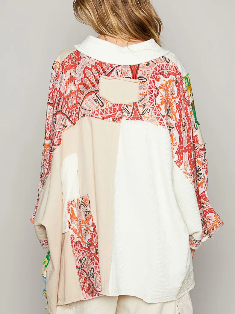 Oversized Patched Top
