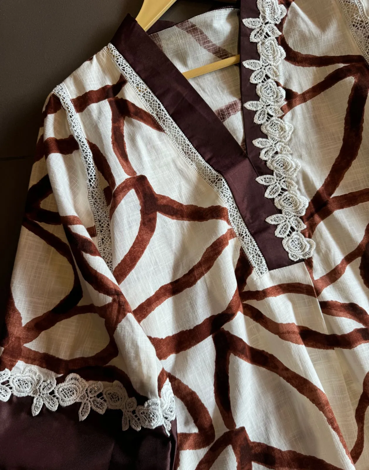 Pure Linen Kurta With pants set (Stitched)