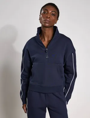 Rihanna Sweat - Navy Blue/White Piping
