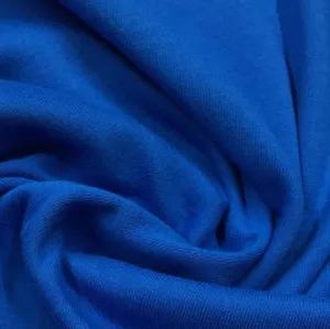 Royal Blue Organic Cotton Rib Knit Fabric - 56" wide