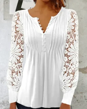 Ruby Witte Blouse - Comfortabel Katoen - Chic en Casual