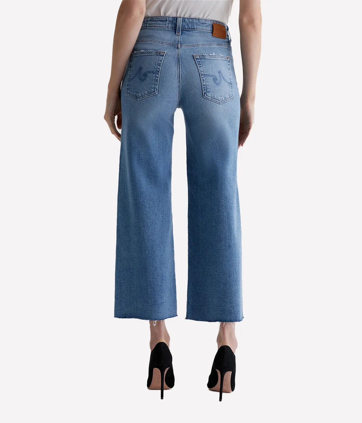 Saige Wide Leg Crop Jean in 18 Years Oslo