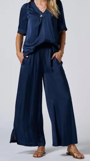Selene Palazzo Pant - Indigo