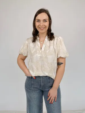 She's Timeless Ruffled Collar Blouse