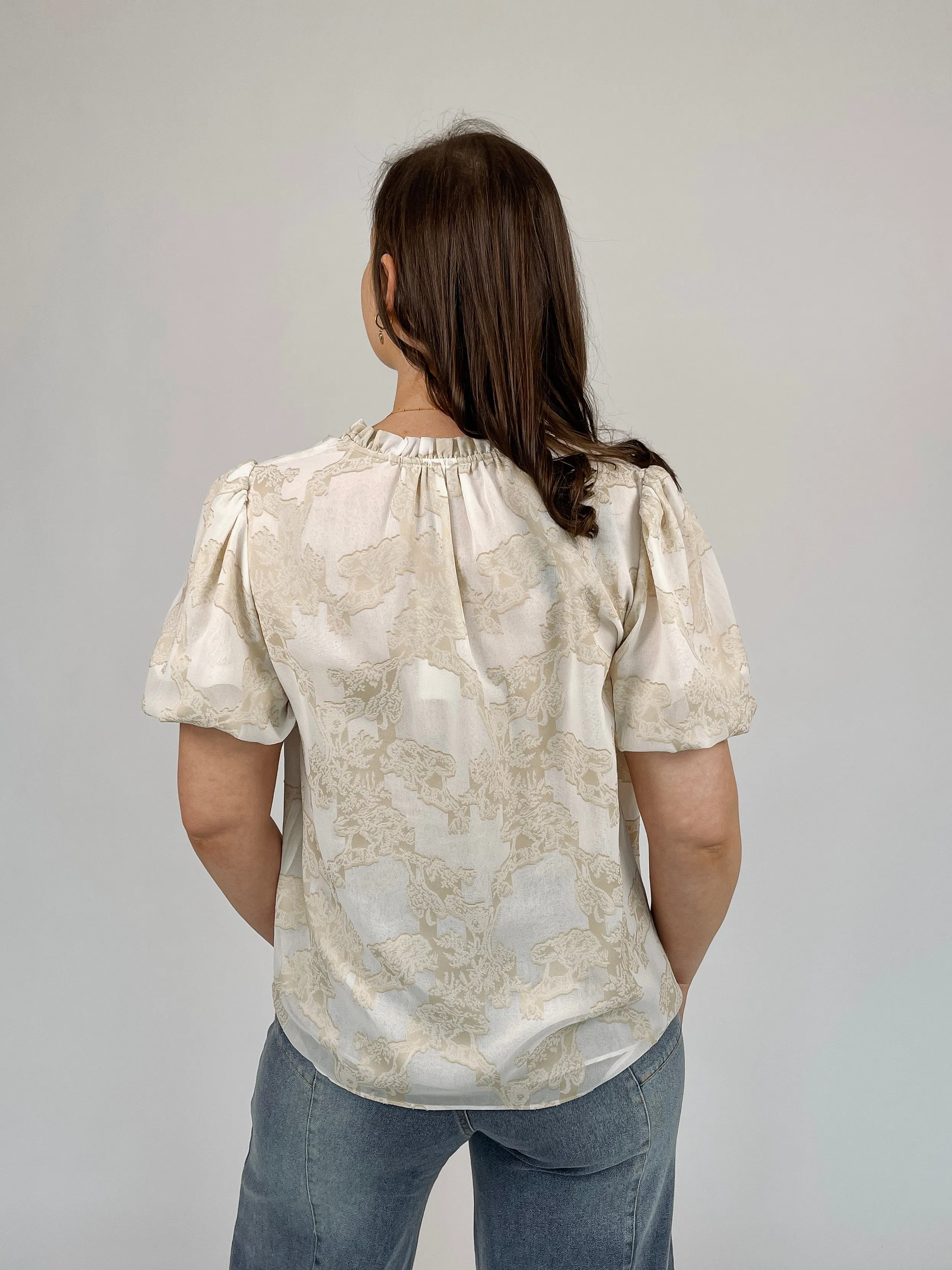 She's Timeless Ruffled Collar Blouse