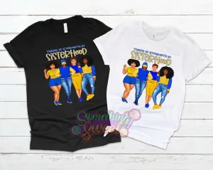 Sisterhood Blue & Yellow Tee Sisterhood Blue & Yellow Tee