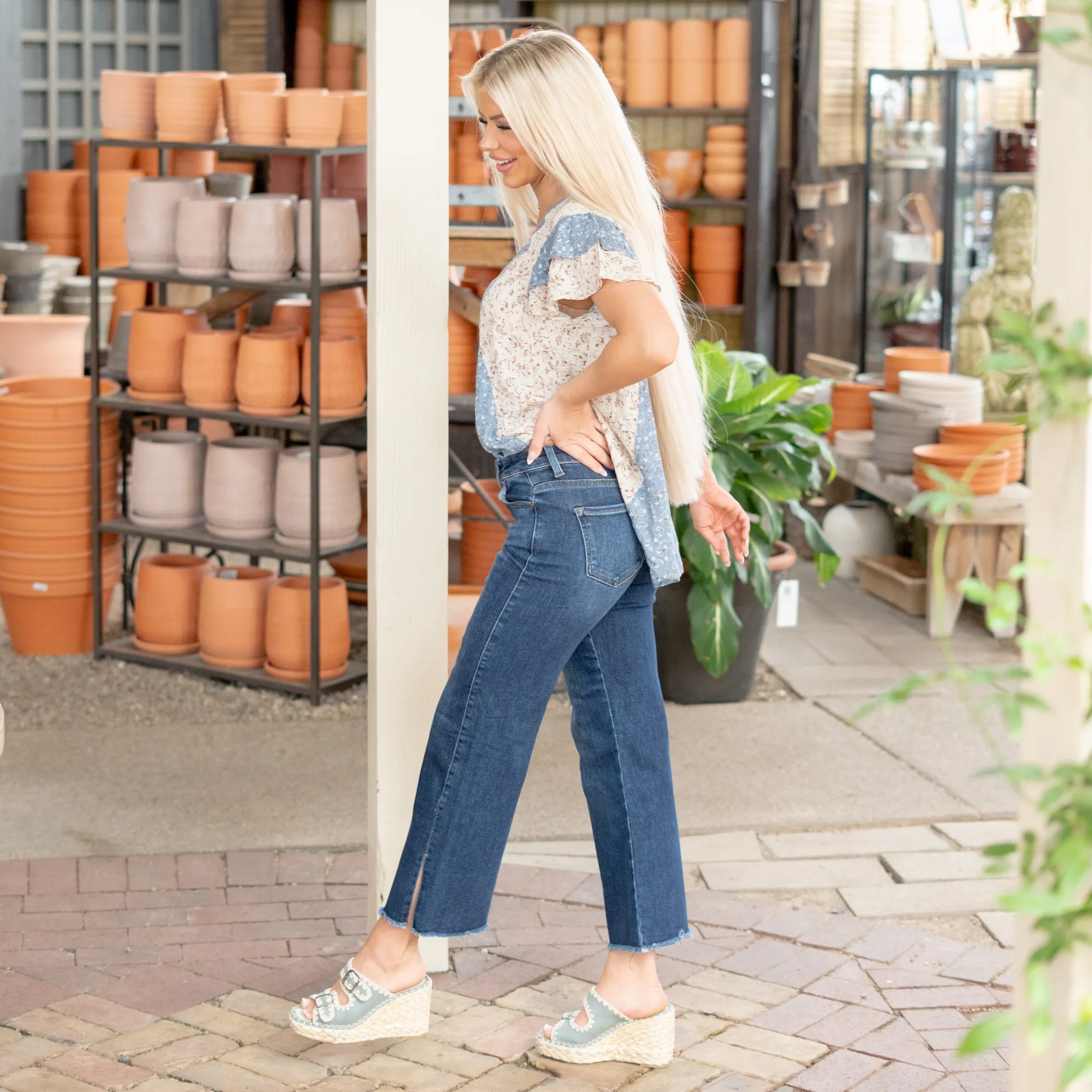 Timeless Mid Rise Cropped Straight Leg Regular & Plus Sizes