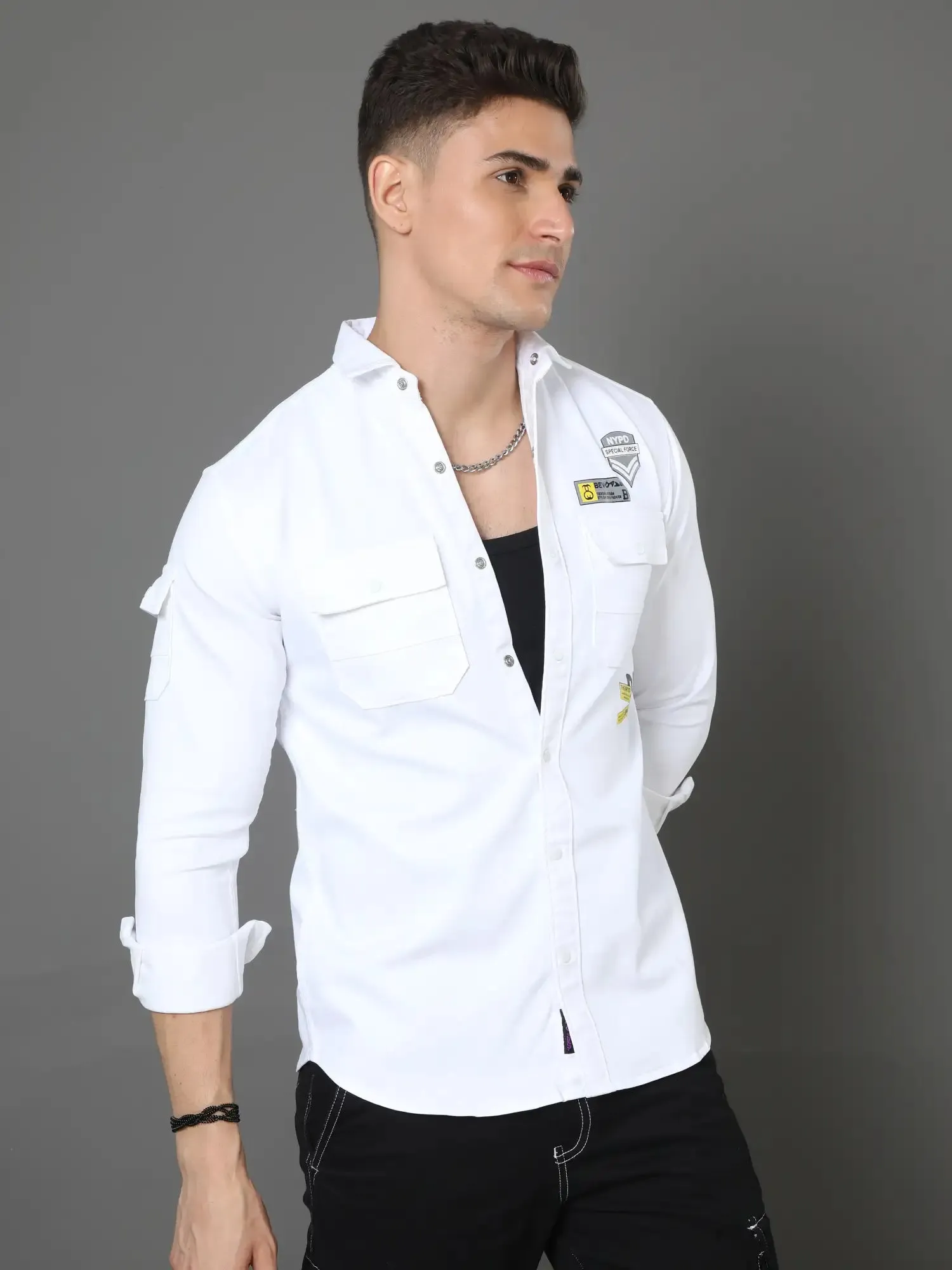 Timeless White Canvas Shirt