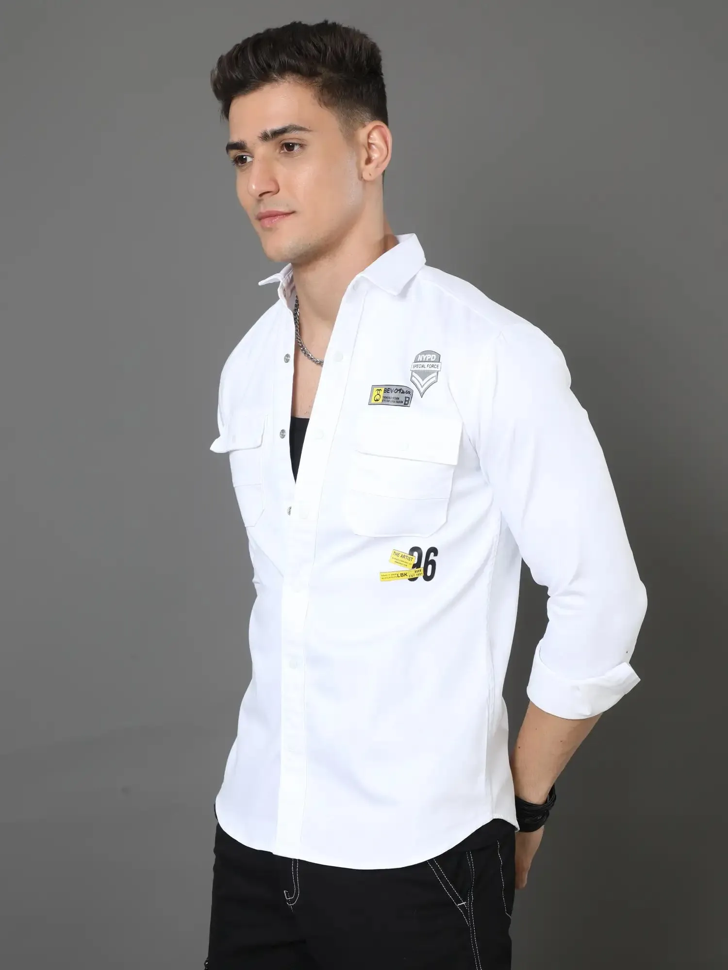 Timeless White Canvas Shirt