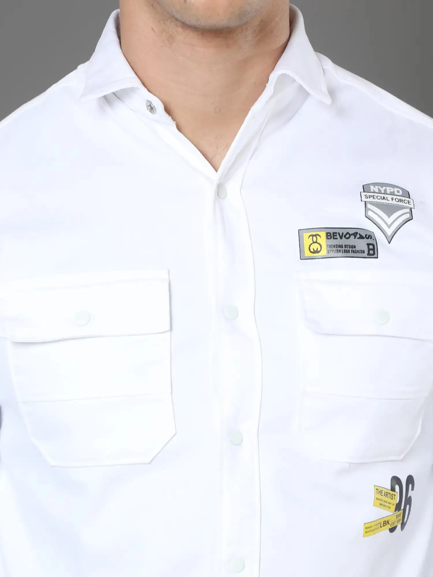 Timeless White Canvas Shirt