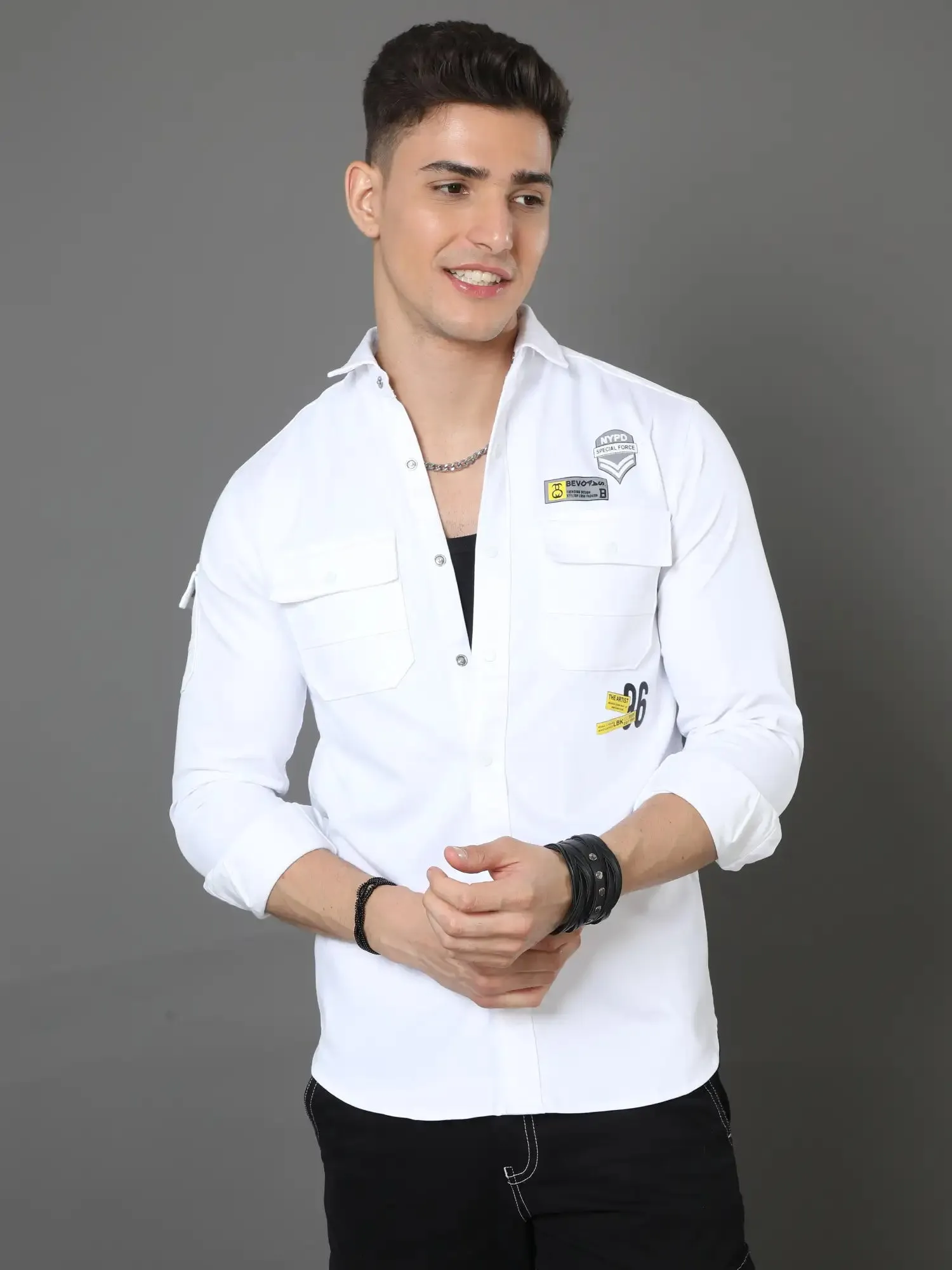 Timeless White Canvas Shirt