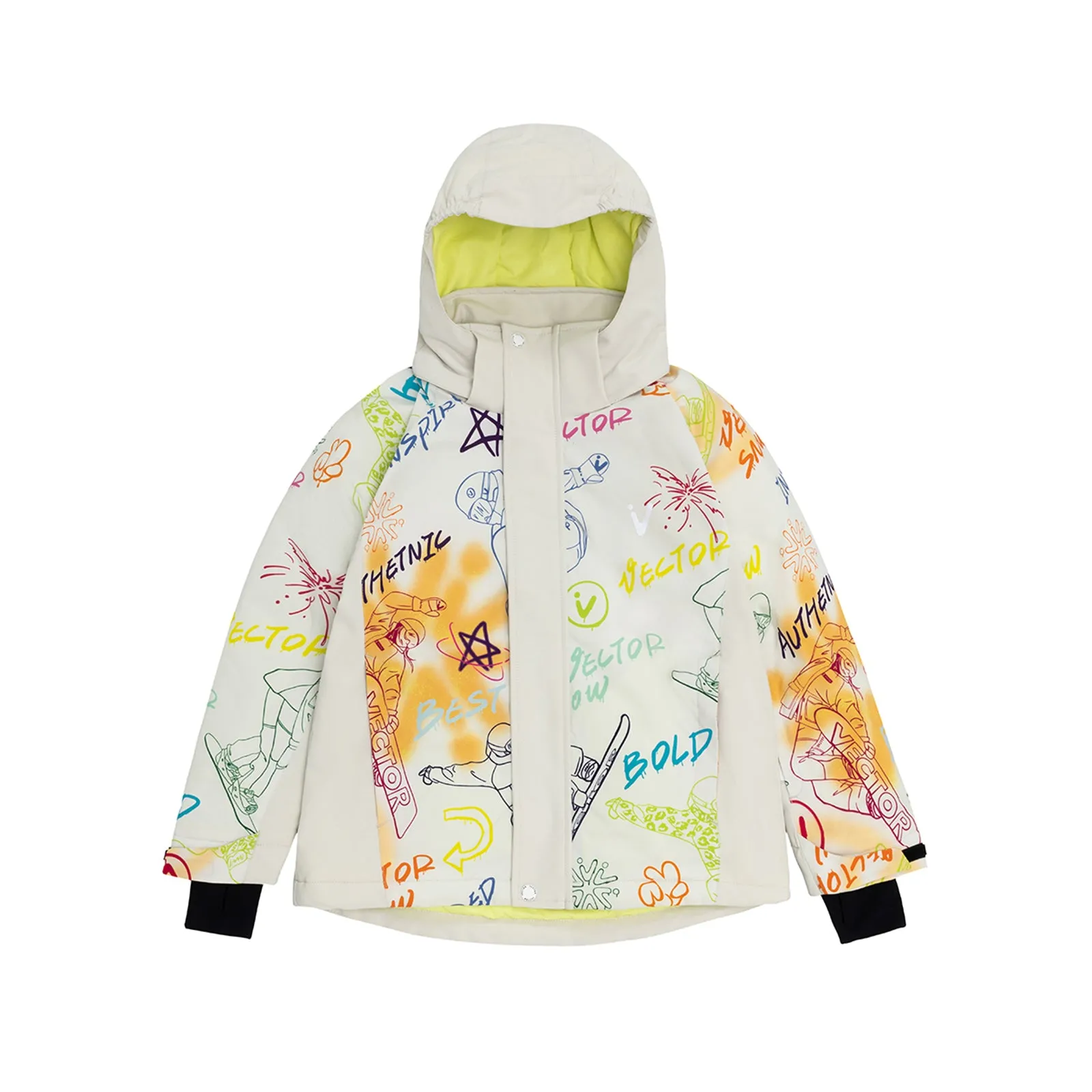 Vector Pastel Doodle Land Kids' Glow Anorak Jacket