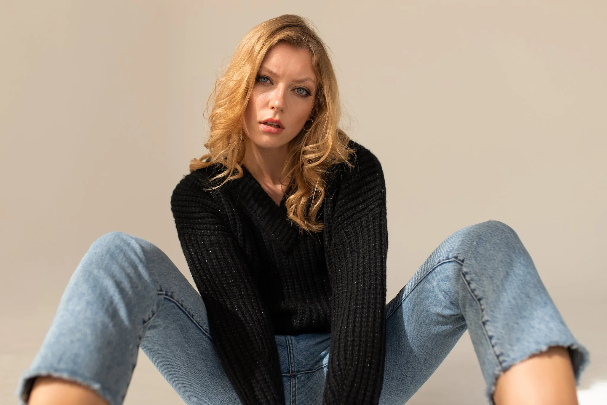 Victoria Merino Wool Sweater - Black