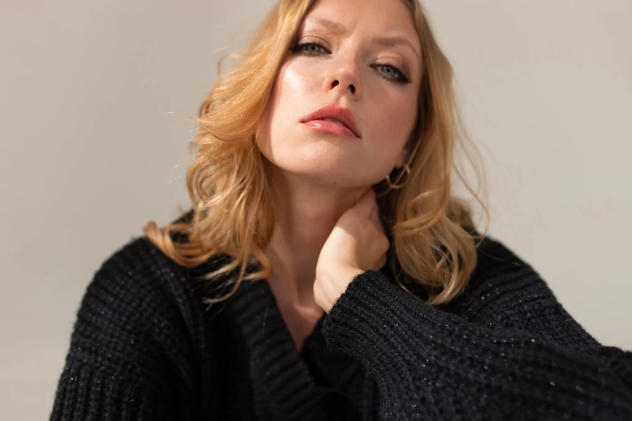 Victoria Merino Wool Sweater - Black