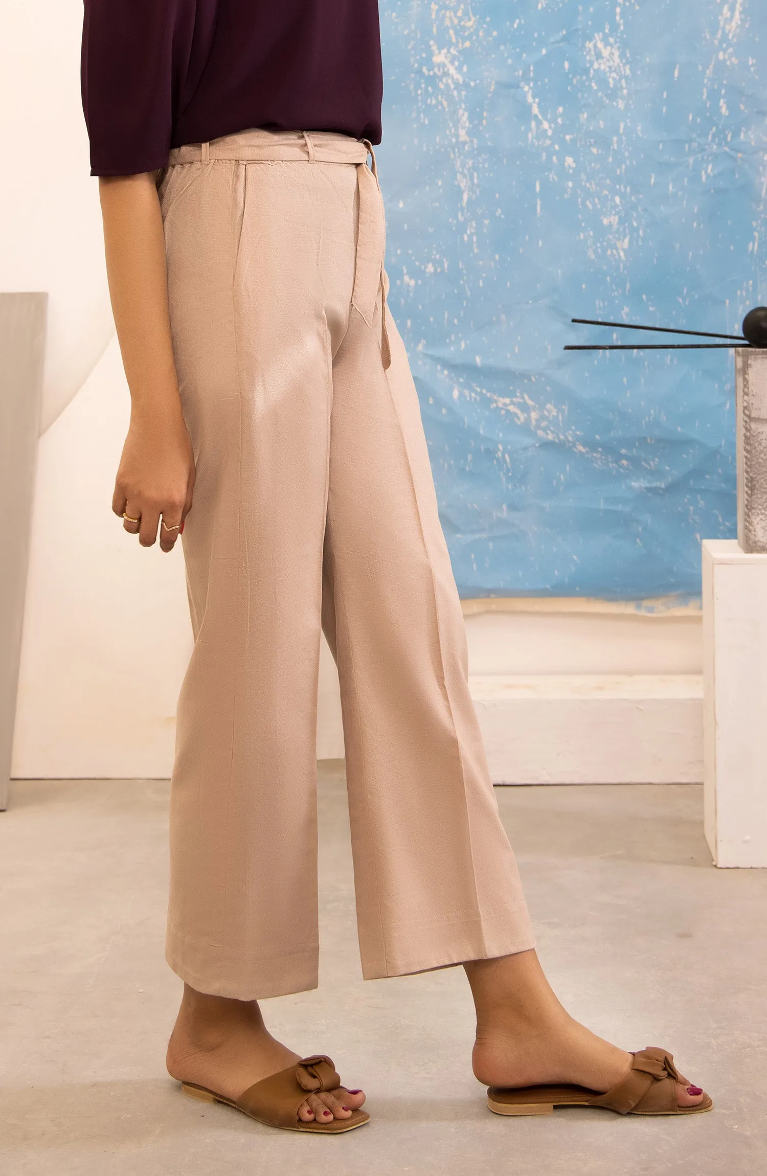 Western 1 Piece Plain Dobby Pants (NRW-022/S BIEGE)