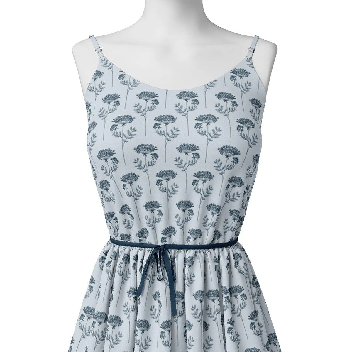 Winter Icy Flower Digital Printed Fabric  - Weightless