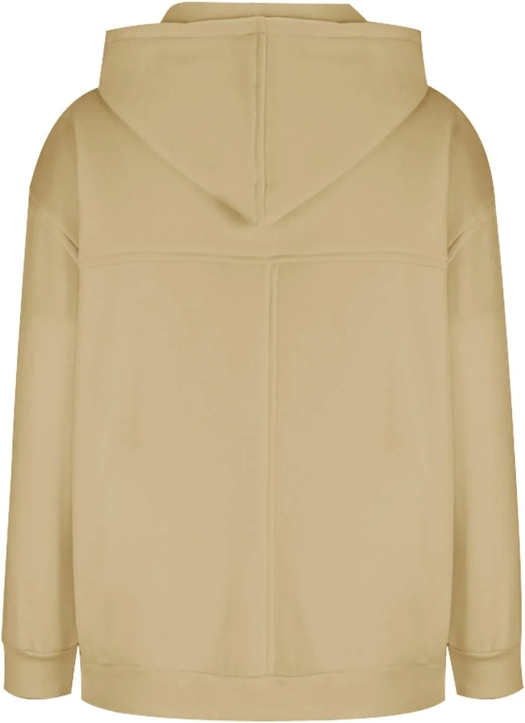 Women's 2024 Casual Hooded Sweatshirts Long Sleeve Solid Oversized Hoodies Loose Cozy Basic Fall Winter Pullover Tops