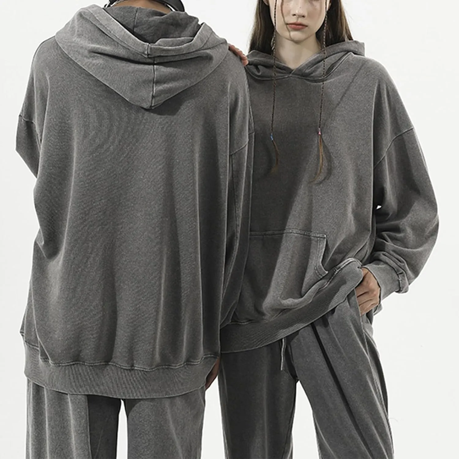 Womens Oversized Hooded Sweatshirts 2024 Casual Crewneck Hoodies Long Sleeve Pullover Preppy Outfits