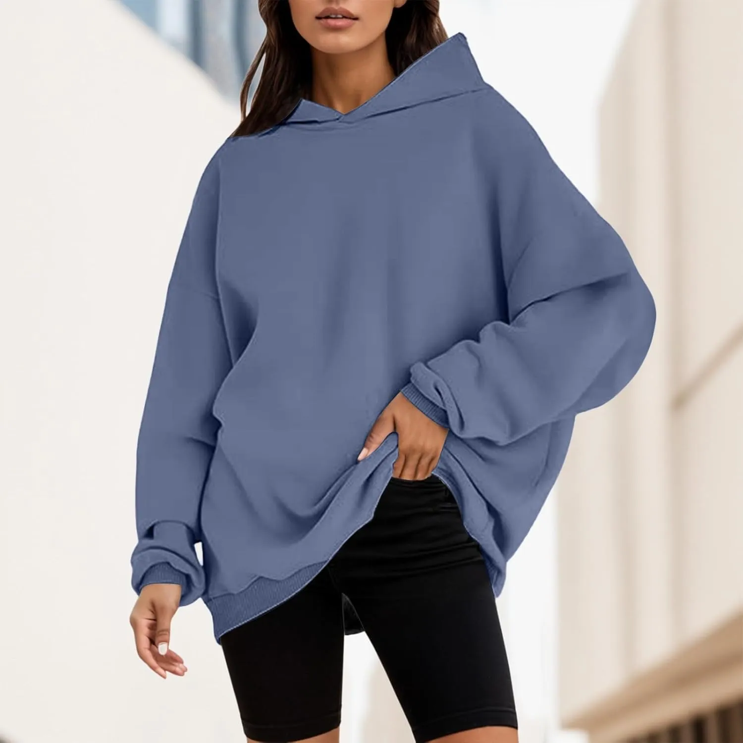 Women's Oversized Hoodies Fleece Hooded Sweatshirts Comfy Casual Pullover Fall Winter Outfits Loose Fit Tops