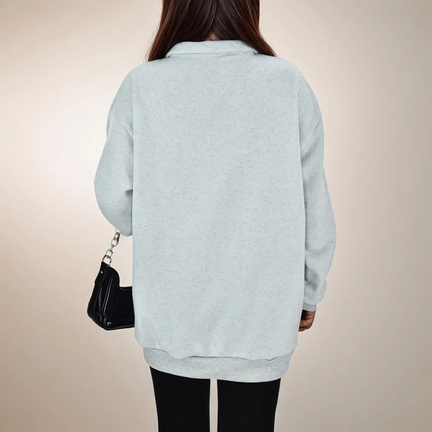 Womens Oversized Sweatshirts Half Zip Pullover Long Sleeve Fall Tops Fashion 2023 Y2k Quarter Zipper Shirt Blouse