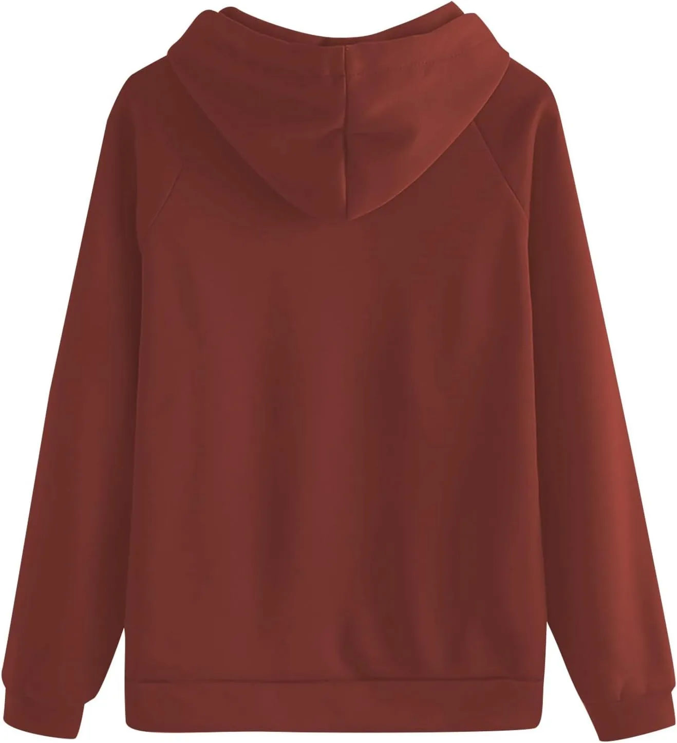 Womens Plain Winter Hoodies Oversized Casual Sweatshirt with Pocket Long Sleeve Hooded Sweater Basic Comfy Pullover