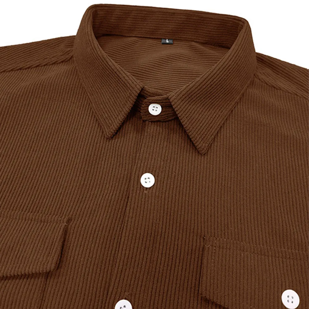 YESFASHION Corduroy Men Shirts